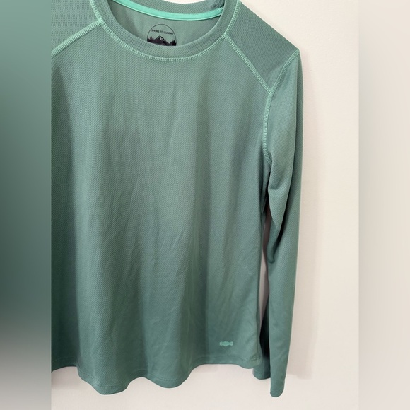 SHORE TO SUMMIT Long Sleeve UV MESH Tee Cooling Stretch Green Size M - Picture 3 of 7